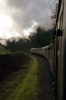 31466 brings up the rear of the 1110 Bury - Rawtenstall - Bury Santa Special as it approaches Irwell Vale; 31466 assisted in rear with LMS steam loco 13065 at the head of the train