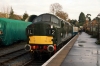 37029 waits to depart Ongar with the 1400 Ongar - Coopersale