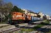 Alco DL537's A9105 (front) & A9101 (rear) at Kalamata about to head out to Kalamata Shed, after arriving with 7352 1006 Pirgos - Kalamata section of the Peloponnese Excursion