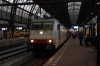 NS hired Traxx 186142 at Amsterdam Central after arrival with 951 1757 Breda - Amsterdam Central