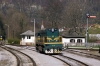 SZ 644005 runs round its train at Most Na Soci to depart with 854 1035 Most Na Soci - Bohinjska Bistrica car train