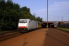 Railpool 185636 runs through Kobanya Kispest with a freight
