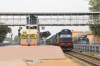 ED WDM3A 16671 sits with the stock at Thanjavur Jn to form 56820 1820 Thanjavur Jn - Kumbakonam passenger that evening