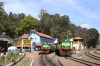 GOC YDM4 6724 waits to depart Coonoor with 56136 0710 Mettupalayam - Udagamandalam (Ooty); having replaced ONR X Class steam loco 37399. GOC YDM4 6664 arrives in the meantime with 56139 0915 Udagamandalam (Ooty) - Coonoor