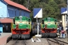 GOC YDM4 6724 waits to depart Coonoor with 56136 0710 Mettupalayam - Udagamandalam (Ooty); having replaced ONR X Class steam loco 37399. GOC YDM4 6664 arrives in the meantime with 56139 0915 Udagamandalam (Ooty) - Coonoor