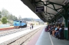 Retired ONR X Class steam loco 37384 (built in 1914) stands on display at Udagamandalam (Ooty); it would be dragged back from Ooty to Coonoor later that afternoon by GOC YDM4 6724