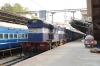 ED WDM3D 11451 about to depart Bangalore City with 17235 1735 Bangalore City - Nagercoil Jn