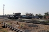 ABR WDM3A 16839 stands spare at Jaipur Jn as IZN WDM3D 11345 runs through the station and GD WDM3A 16429 arrives with a freight