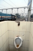 SGUJ WDG4 12817 as seen from the latrine at Rampurhat station