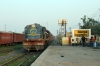 NKE YDM4 6494 arrives into Jhanjharpur Jn with 52522 1240 Laukaha Bazar - Sakri Jn