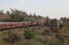 FL outbased MVJ YDM4 6655 approaches the ghat section summit at 657.8m with 52075 1400 Marwar Jn - Mavli Jn