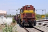 KZJ WDM2S 017501 stands at Bolarum with a ballast train