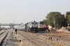 KTE WDG3A 14643 waits the road north at Marwar Jn with a double-stack container train while BGKT WDG4 12198 waits alongside with a conventional freight; meanwhile IZN WDP4D 40287 wait to departs with 15013 0100 Jaisalmer - Kathgodam