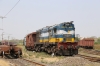 Restricted VTA WDM3A 018728 shunts the yard between Sabarmati Town & Sabarmati Jn