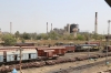 Restricted VTA WDM3A 018728 shunts the yard between Sabarmati Town & Sabarmati Jn where SBI YDM4's 6666 & 6557 are parked up on BG flat wagons