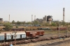 Seen from the footbridge at Sabarmati Town, BGKT WDP4D 40255 departs Sabarmati Jn station with an 8 hours late running 19270 1515 (PP) Muzaffarpur - Porbandar. In the foreground SBI YDM4's 6666 & 6557 are on BG flat wagons in the yard adjacent to Sabarmati Town station