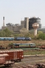 UBL WDP4 20027 departs Sabarmati Town station with an unidentified express train. SBI YDM4 6557 is on a BG flat wagon in the yard between Sabarmati Town & Junction stations