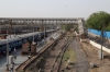 View from the fottbridge over the MG platforms at Ahmedabad Jn of the disused MG tracks towards Sabarmti. On the left BGKT WDP4 20078 waits to depart with 12548 1655 Ahmedabad Jn - Agra Fort