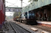 KJM WDG3A 13297 runs through Bangalore Cantt with a short infrastructure train