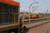 KGP WDM3A 16231 prepares to work the ecs to Santragachi CS off 22804 2005 (P) Sambalpur Jn - Howrah; with BNDM WDM3A 16118 on the rear. KGP WDM3A 16131 & KGP WDG3A 13522 both wait their next ecs turn in the meantime