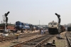 NGC WDM3A's 16439/16006 wait to depart Guwahati Jn with 15636 1045 Guwahati Jn - Okha, which they would work to Lucknow. SGUJ WDG4 12173 waits adjacent for a path towards the west