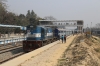 IZN WDM3D 11156 at Pilibhit Jn after arrival with 55374 1240 Majhola Pakariya - Pilibhit Jn. The inaugral run of a BG passenger train to/from Tanakpur arrived about an hour later and this service was then extended to/from Tanakpur a few days later.