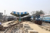 On the BG, IZN WDM3D 11156 at Pilibhit Jn with the stock for 55375 1715 Pilibhit Jn - Majhola Pakariya, on the MG, IZN YDM4 6531 waits to depart with 52221 1500 Pilibhit Jn - Mailani Jn