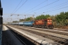 KZJ WDG3A 13417 sits on the curve at Hussain Sagar with a set of stock