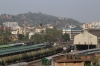 UDL WDG3A 14873 arrives into Guwahati Jn with a freight, seen from my hotel room at the Contour Hotel