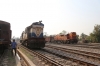 LDH WDG3A 13005 a very long way from home at Guwahati Jn with a freight; with MLDT WDM3A 16546 running through the station as it waits