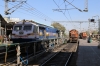 Secunderabad Jn (L-R) - GY WDP4D 40104 ex 12025 0550 Pune Jn - Secunderabad, MLY WDM2/WDM3A twins 18903/18911 waiting for the stock to be back down to work 12704 1550 Secunderabad - Howrah & KZJ WDG3A/WDM3A twins 13444/16363 waiting to drop onto 17233 1525 Secunderabad - Balharshah