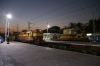 KZJ WDM2S 017661 stands at Secunderabad waiting its next shutning turn while fellow KZJ WDM2S 017796 stands spare in the bay platform by platform No. 1; it hadn't moved all day after being in use the previous day almost constantly