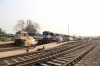 SGUJ WDP4D 40325 in platform 1 at Guwahati Jn with 12423 2035 (Dibrugarh Town - New Delhi Rajdhani Express and HWH WDM3D's 11246/11498 in platform 2 with 15960 1825 (P) Dibrugarh - Howrah