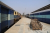 MLDT WDM3A 16517 waits to depart Guwahati Jn with 15665 1430 Guwahati Jn - Dumapur BG Express while ET WDP4D 40190 had arrived with 15647 0805 (PP) Lokmanya Tilak Terminus - Guwahati Jn