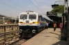 With a January 2017 works plate KJM WDP4D 40415 sits at Yesvantpur Jn in multi with KJM WDP4 20053 (still running in maybe?) as the pair head 56228 0400 Shimoga Town - Bangalore City passenger