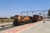 GTL WDM3A 16603 sits at Dharmavaram Jn with a breakdown train while KZJ WDG3A 13201 runs around its rake after arriving with 17215 2310 (P) Vijayawada Jn - Dharmavaram Jn