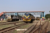 Veraval Jn (L-R) - VRL outbased SBI YDM4's 6317 which seems to be restricted to shunting duties, 6666 waiting its next turn and 6560 after arrival with 52950 0745 Delvada - Veraval Jn