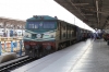 GOC WDP3A 15518 is held at Trichy Jn with 16354 0810 Nagercoil Jn - Kacheguda; there was a power block on the Trichy to Karur line affecting quite a few services on this day only