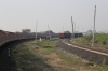 Electrification progress at Surendranagar as seen from the departing 16333 0425 Veraval Jn - Trivandrum Central