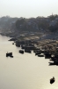 River Ganga as seen from the railway bridge over it at Kashi, just outside Varanasi