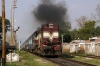 TKD WDM3A 14136 hammers through Ikkar with 14114 1325 Dehradun - Allahabad Jct