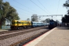 JHS WDS6AD 36272 (L) waits at Ait Jct with 51863 1030 Ait Jct - Konch while KTE WDM2 17812 (R) arrives with 54158 0610 Kanpur Central - Jhansi passenger