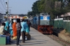 LKO WDM3D 11250 arrives into Prayag Jct with 54254 0450 Lucknow - Prayag Ghat passenger; running over 3 hours late