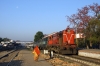 SPJ WDM3A 16334 waits at Ballia with 13106 0900 Ballia - Sealdah