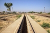 Remains of the Bhuj - Naliya MG section at Bhuj; the line was closed in 2010