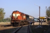 ET WDM3A 16223 is prepared to depart Dhule with 51112 0750 Dhule - Chalisgaon Jn