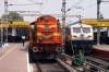 KZJ WDG3A's 14781/14887 wait departure from Secunderabad Jn with 11020 1525 (P) Bhubanewsar - Mumbai CST Konark Express; GY WDP4D 40121 lingers