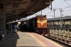 GTL WDM3D waits departure from Guntakal Jct with 57274 0605 Tirupati - Hubli