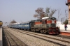 LDH WDM3A 16279 drops onto 54559 0915 Bathinda Jct - Fazilka Jct at Abohar, having run round to proceed via the newly opened line direct to Fazilka