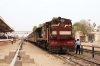 SIKR outbased YDM4 6733 at Churu after arrival with 52085 0615 Jaipur - Churu; there is no longer an MG platform at Churu and trains simply terminate in the dustbowl adjacent to the new BG platforms